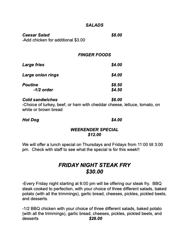 poplar hills Lunch Menu 2